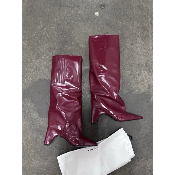 Coperni Shoes - Coperni Gloss Bridge Boots Red